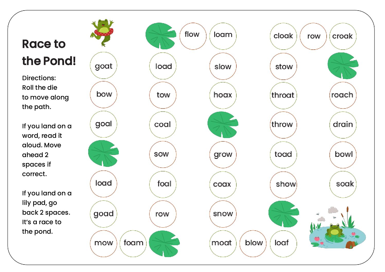 oa / ow - Gameboards (level 1 & 2)